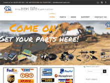 Tablet Screenshot of excavator-parts.com